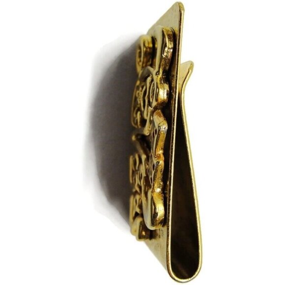Las Vegas Dice Gold Tone Money Clip Stainless Steel Wallet Credit Card Cash ID - Picture 3 of 7